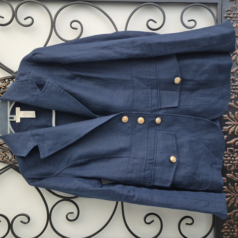 Women's Navy Blazer with Gold Buttons